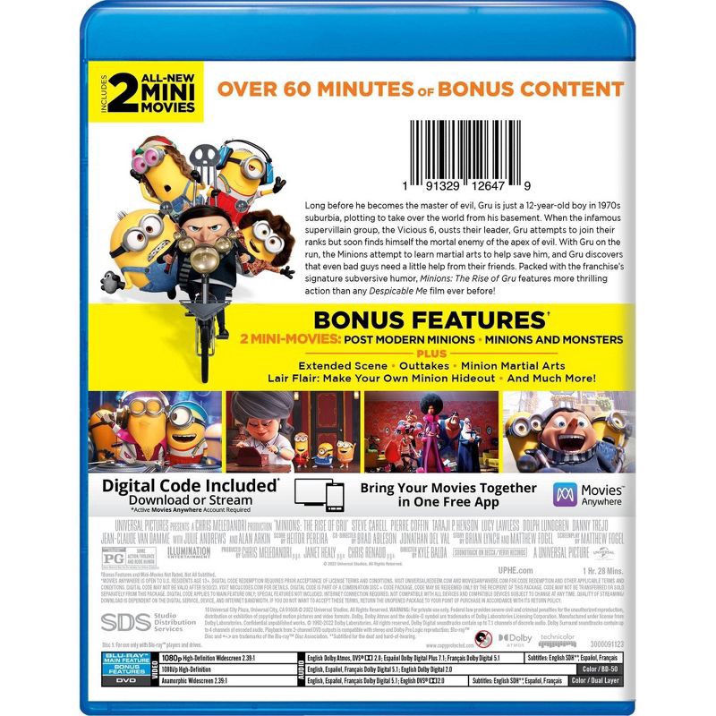 slide 3 of 3, Universal Home Video Minions: The Rise of Gru (Blu-ray), 1 ct