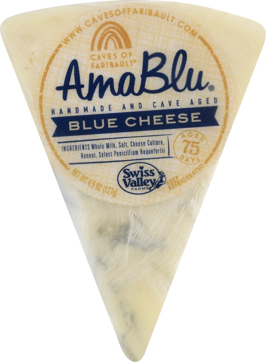 slide 4 of 12, Caves of Faribault Amablu Pre-Cut Blue Cheese Wax Wedge, 4.5 oz