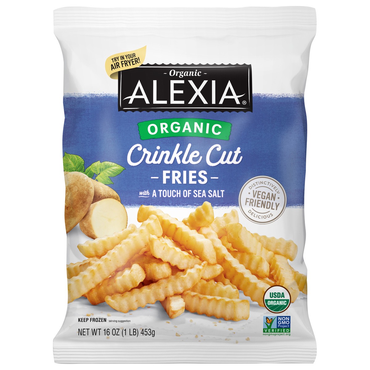 slide 1 of 8, Alexia Organic Oven Crinkles with Sea Salt 16 oz, 16 oz
