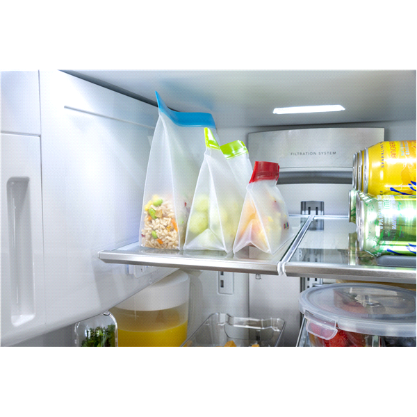 slide 4 of 9, Kolorae Stand-Up Reusable Food Storage Bags, Set of 2, Large, 1 ct