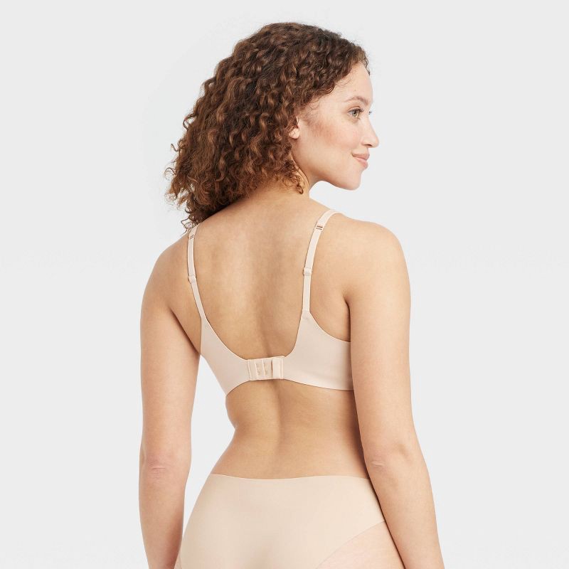slide 2 of 3, Women's Light Lift Plunge Bra - Auden™ Beige 34C: Polyamide & Elastane, Back Hook, 1 ct