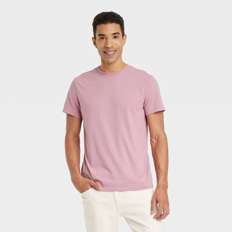 slide 1 of 3, Men's Every Wear Short Sleeve T-Shirt - Goodfellow & Co™ Old Rose XXL, 1 ct