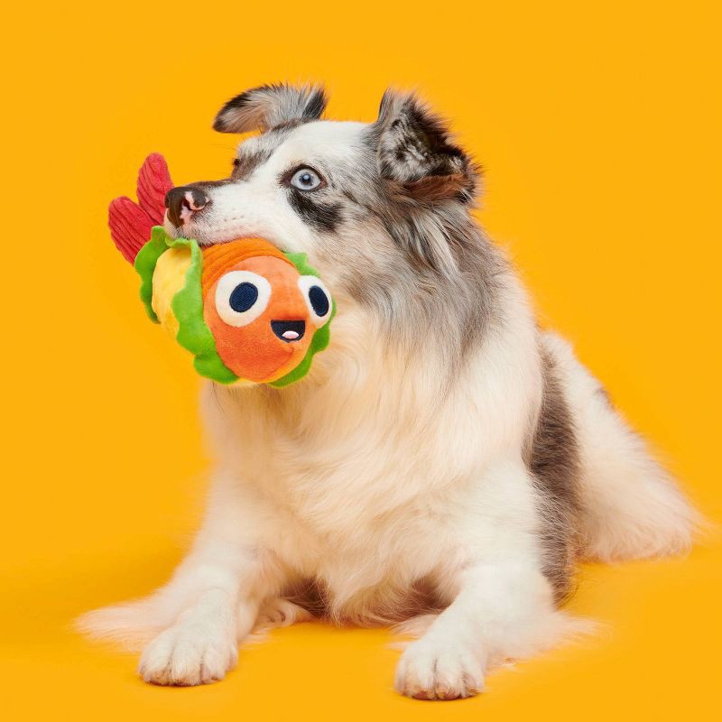 slide 2 of 6, BARK Eduardo The Shrimp Taco Dog Toy, 1 ct