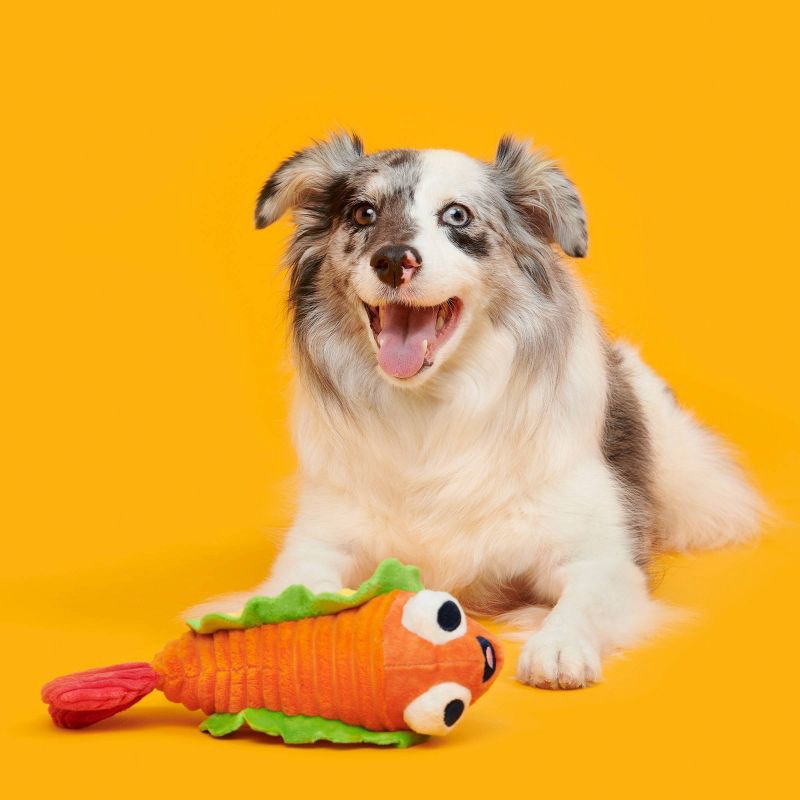 slide 5 of 6, BARK Eduardo The Shrimp Taco Dog Toy, 1 ct