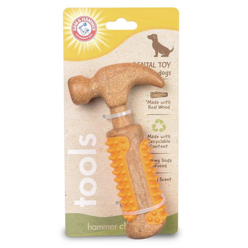 slide 1 of 5, Arm & Hammer Wood Mix Hammer Dog Toy - 7", 1 ct