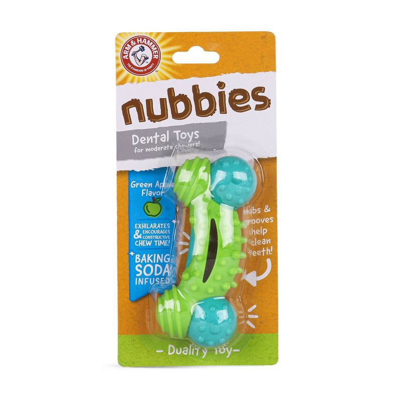 slide 1 of 3, Arm & Hammer Nubbies Duality Bone Dental Dog Toy, 1 ct