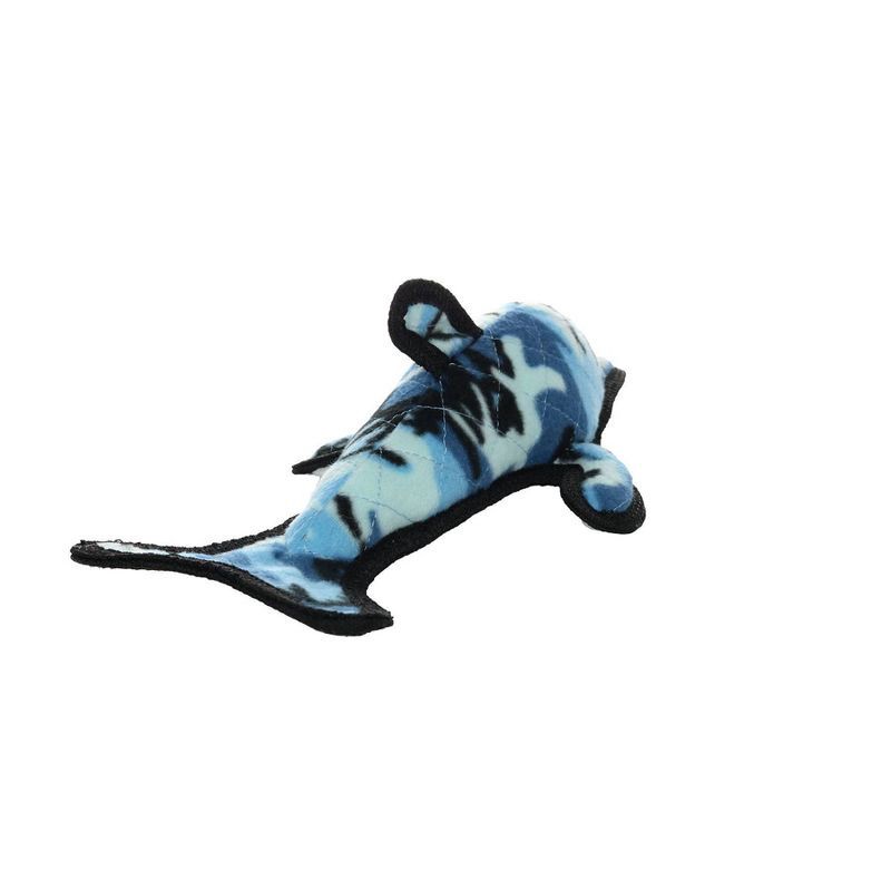 slide 5 of 6, Tuffy Ocean Creature Dolphin Dog Toy - Blue Camouflage, 1 ct