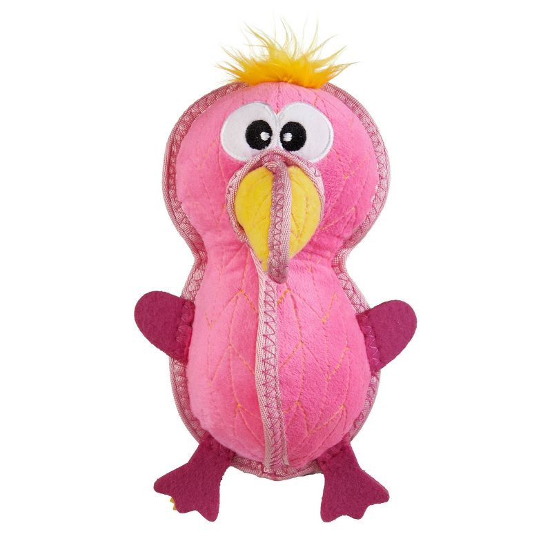 slide 1 of 4, Outward Hound Xtreme Seamz Flamingo Bird Pet Toy - Pink, 1 ct