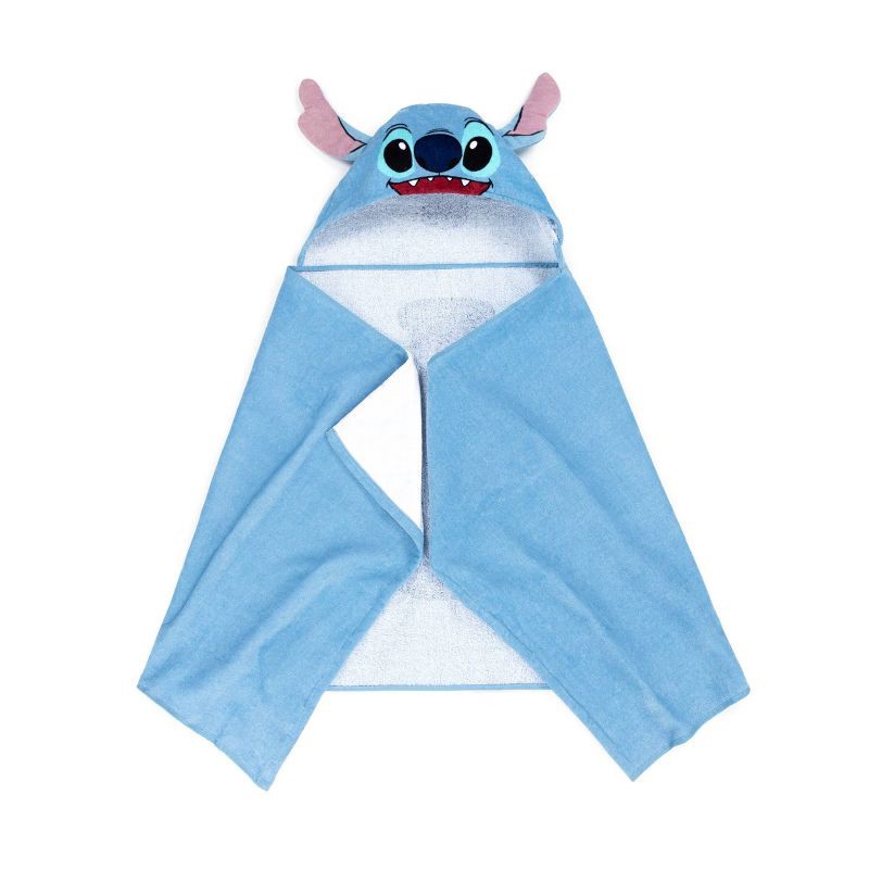 slide 1 of 6, Lilo & Stitch Stitch Kids' Hooded Bath Towel, 1 ct
