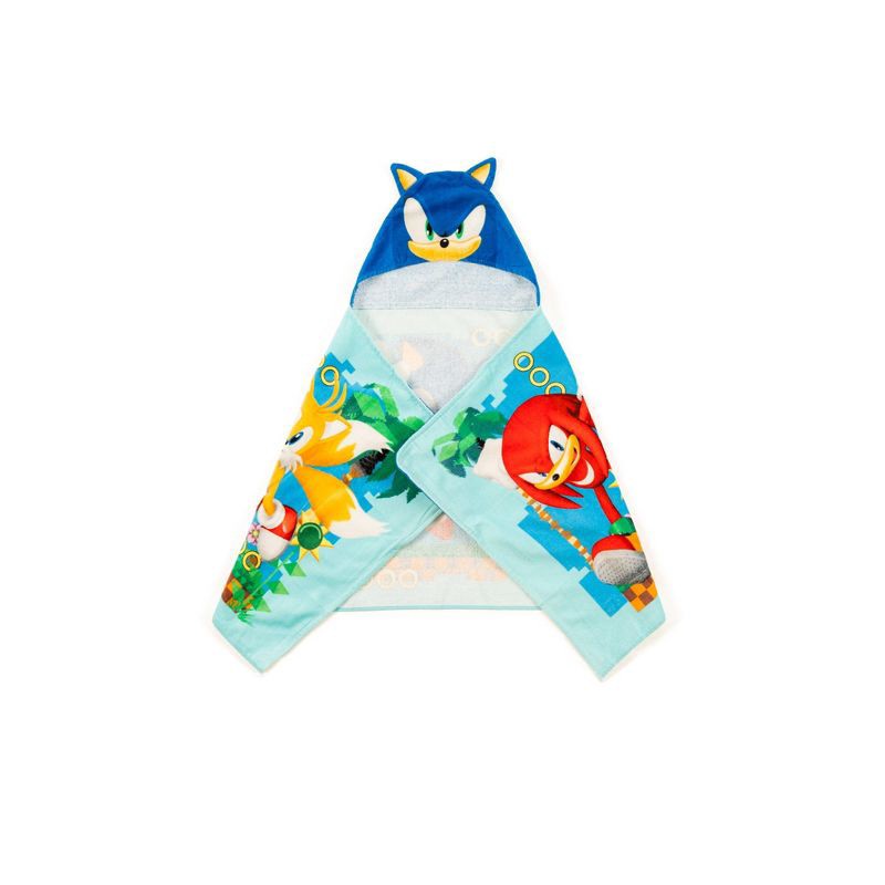 slide 3 of 5, Sonic the Hedgehog Kids' Hooded Bath Towel, 1 ct