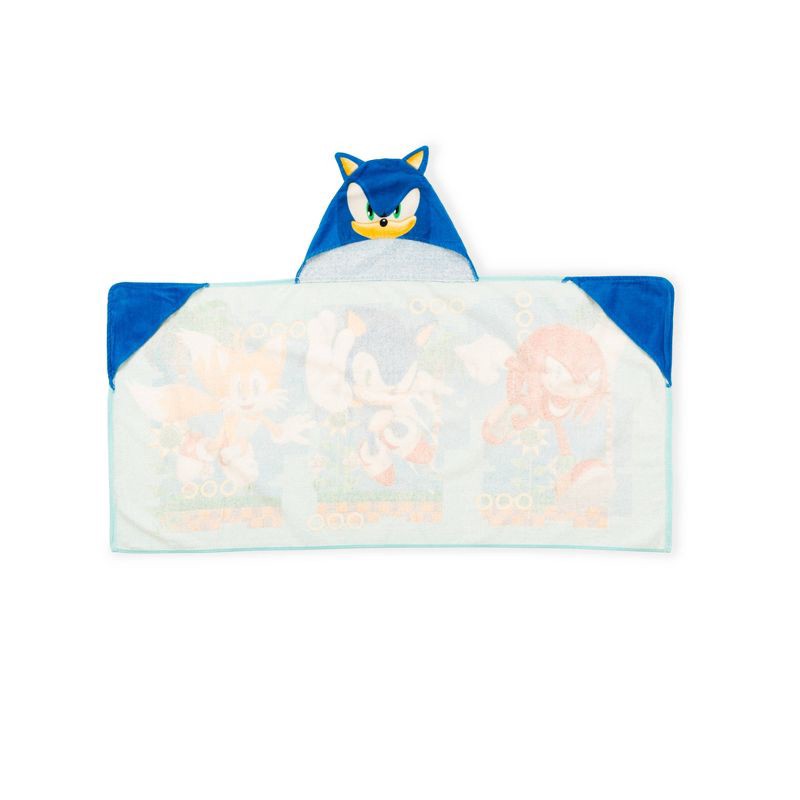 slide 5 of 5, Sonic the Hedgehog Kids' Hooded Bath Towel, 1 ct