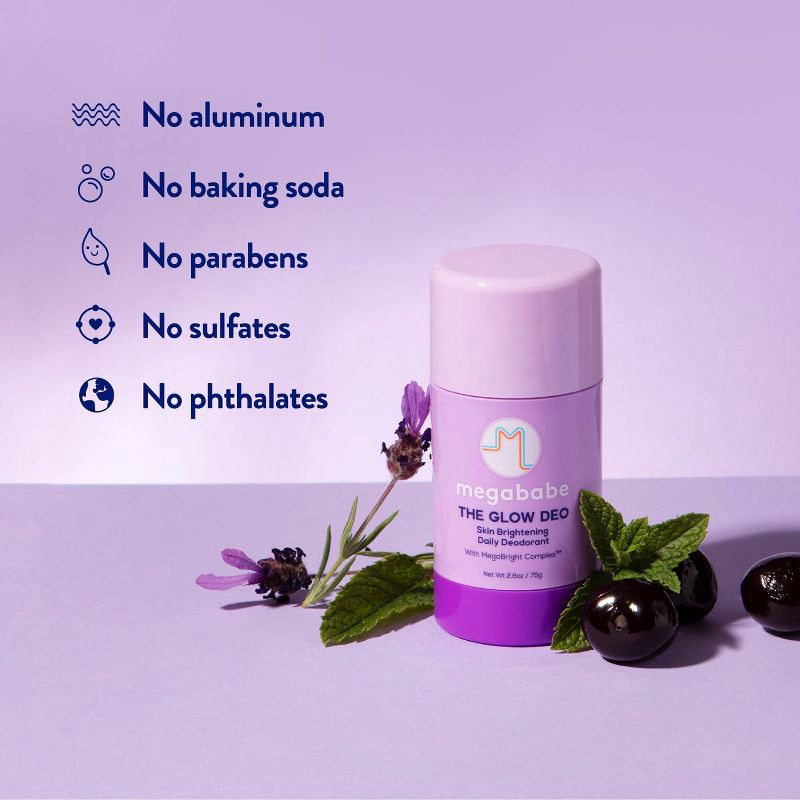 slide 6 of 7, Megababe The Glow Deo Daily Deodorant - 2.6oz, 2.6 oz