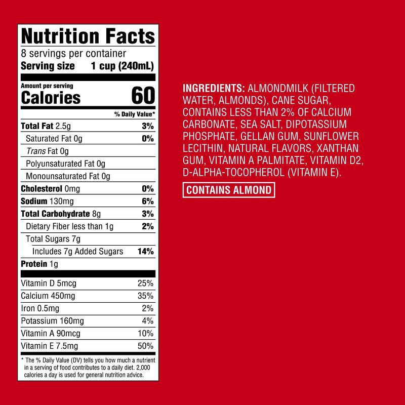 slide 5 of 5, Plant Based Original Almond Milk - 0.5gal - Good & Gather™, 1/2 gal