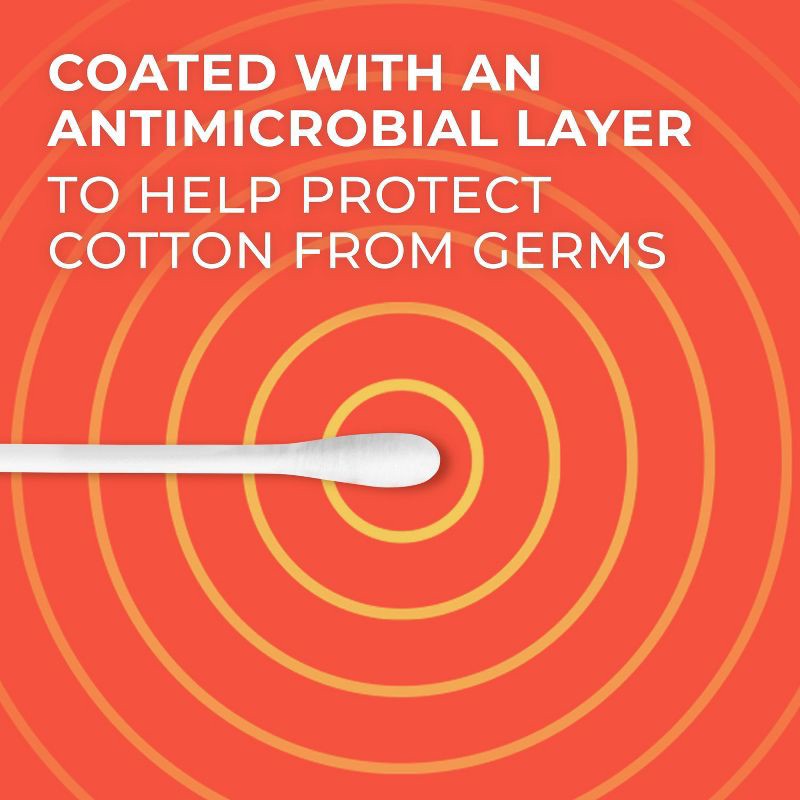 slide 4 of 9, Q-Tips Antimicrobial Cotton Swabs - 300ct, 300 ct