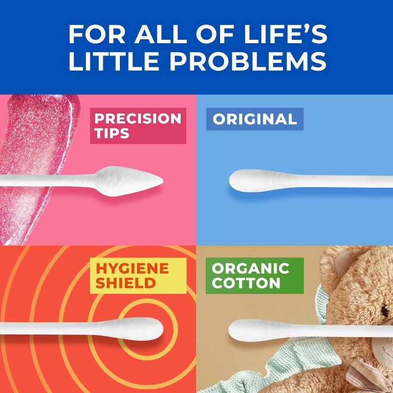 slide 9 of 9, Q-Tips Antimicrobial Cotton Swabs - 300ct, 300 ct
