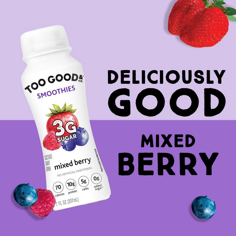 slide 3 of 10, Two Good Mixed Berry Greek Yogurt Smoothie - 7 fl oz, 7 fl oz