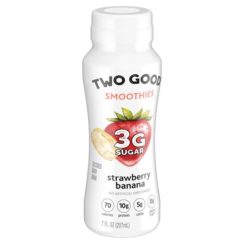 slide 7 of 8, Two Good Strawberry Banana Greek Yogurt Smoothie - 7 fl oz, 7 fl oz