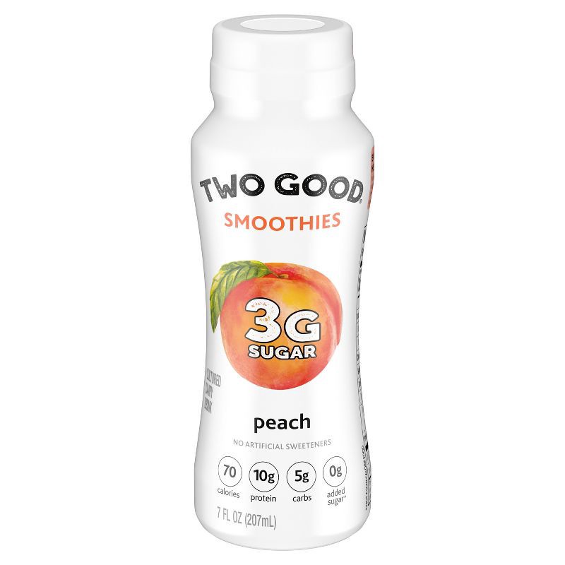 slide 2 of 8, Two Good Peach Greek Yogurt Smoothie - 7 fl oz, 7 fl oz