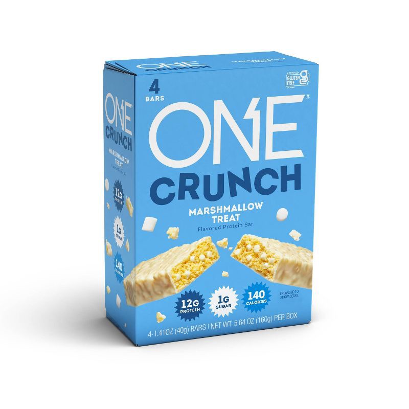 slide 1 of 3, ONE Bar Crunch Protein Bars - Marshmallow Treat - 4ct, 4 ct
