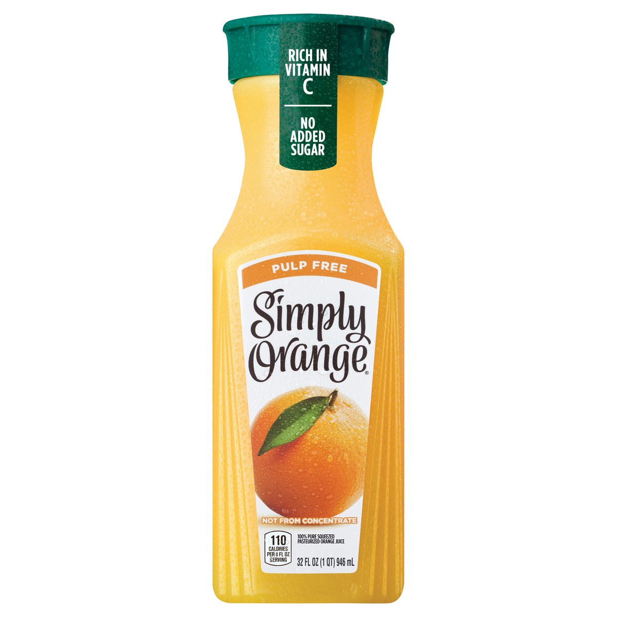 slide 1 of 12, Simply Orange Pulp Free Juice Bottle- 32 fl oz, 32 fl oz