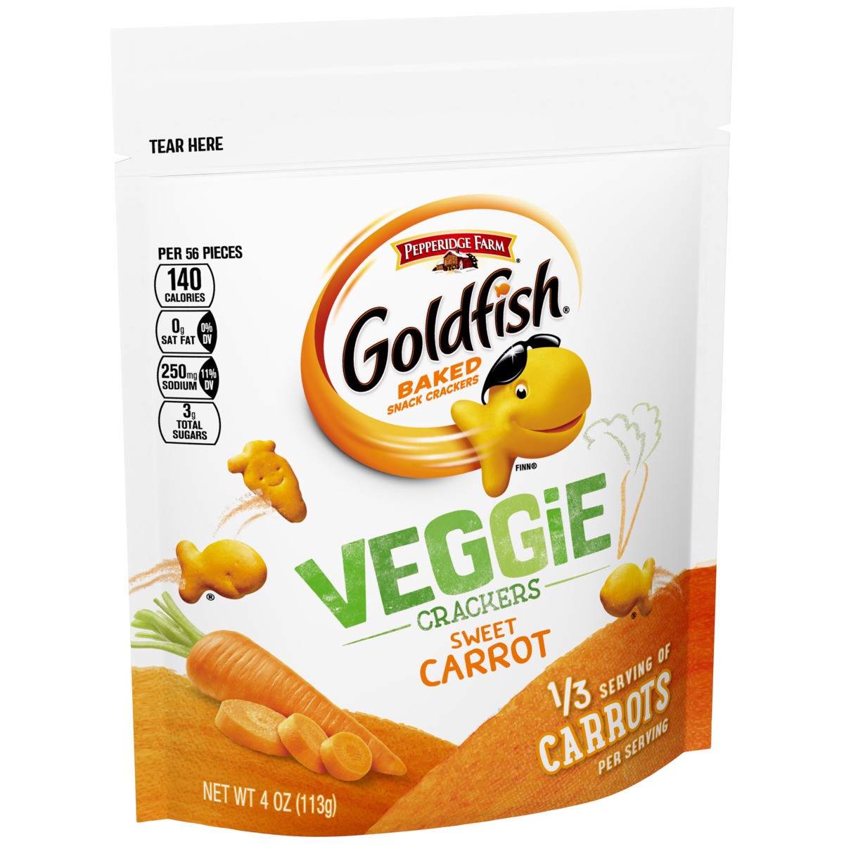 slide 3 of 9, Goldfish Pepperidge Farm Sweet Carrot Veggie Goldfish, 4 oz