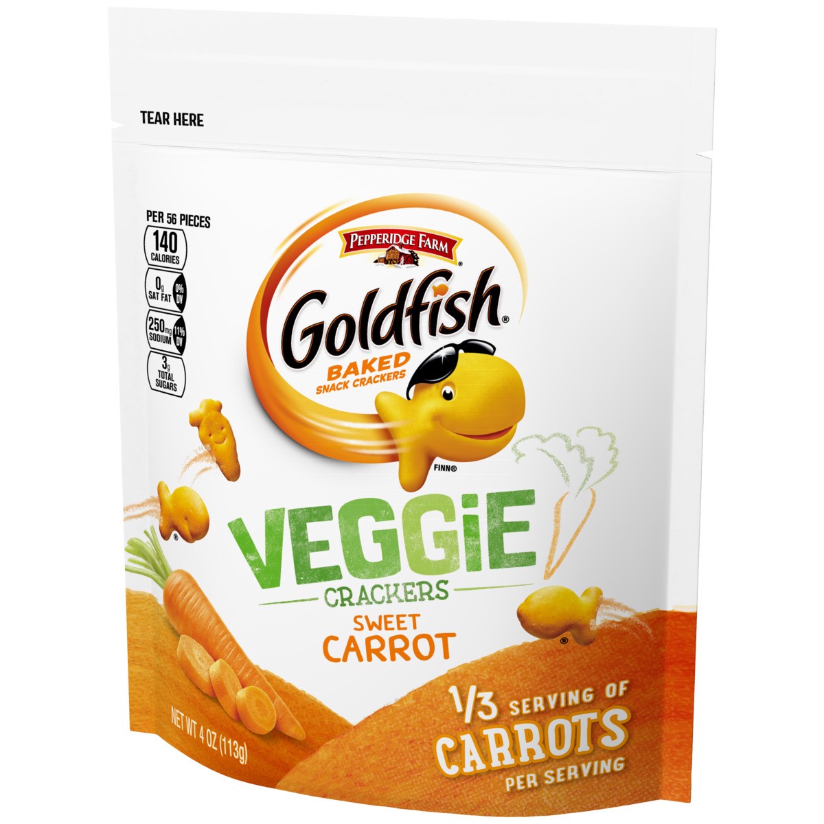 slide 6 of 9, Goldfish Pepperidge Farm Sweet Carrot Veggie Goldfish, 4 oz