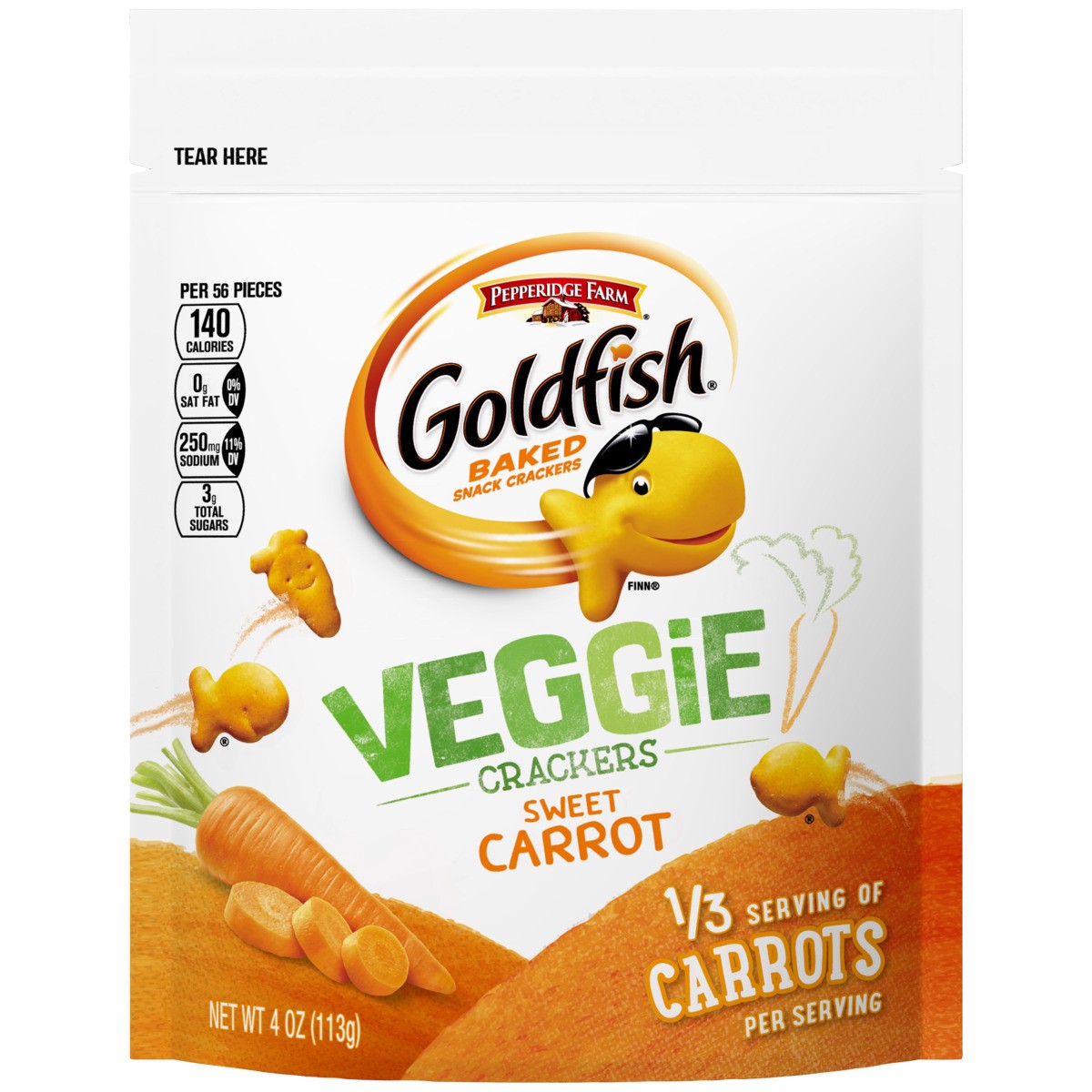 slide 5 of 9, Goldfish Pepperidge Farm Sweet Carrot Veggie Goldfish, 4 oz