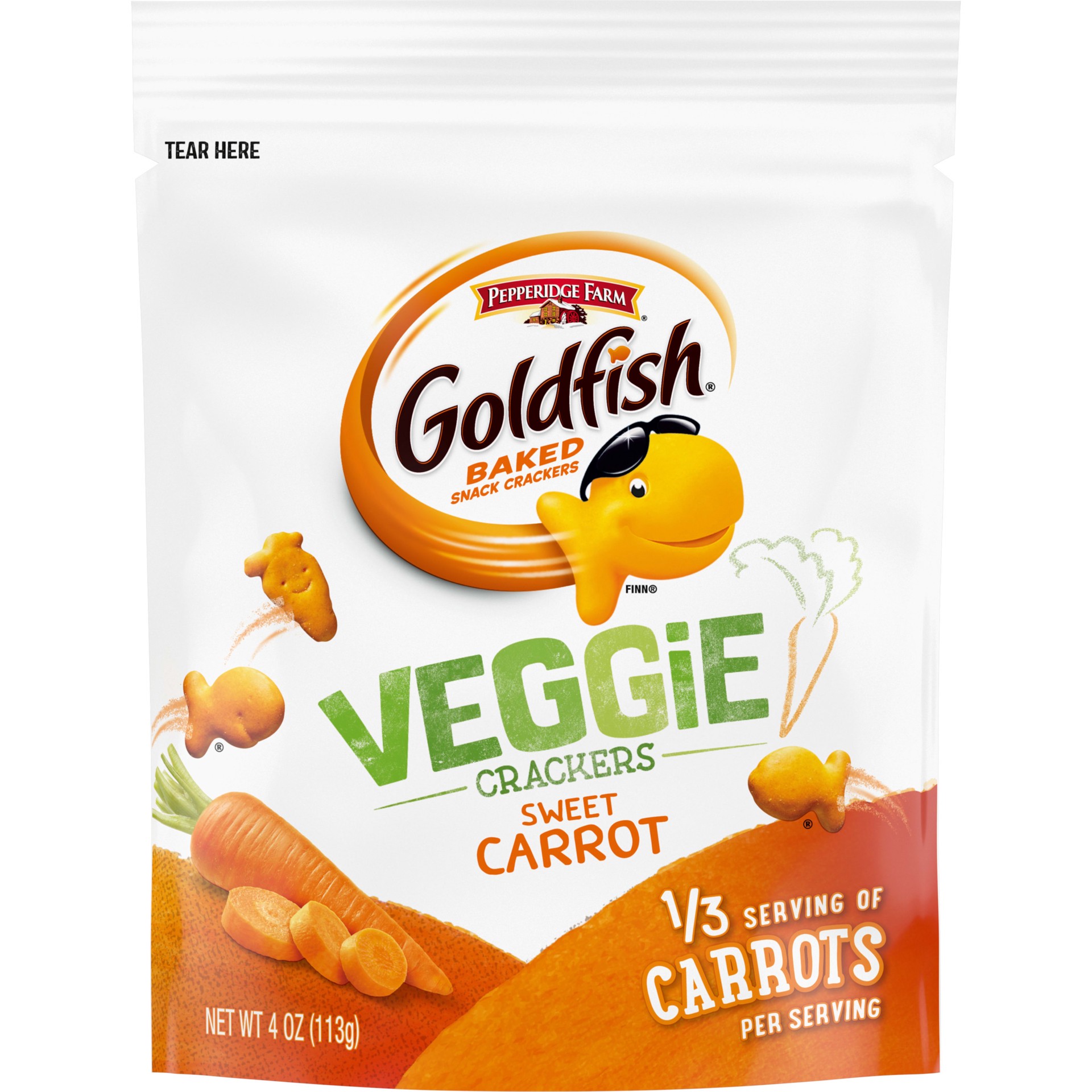 slide 1 of 9, Goldfish Pepperidge Farm Sweet Carrot Veggie Goldfish, 4 oz