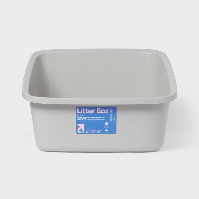 slide 1 of 3, Standard Waste Cat Pan - Gray - XL - up&up™, 1 ct