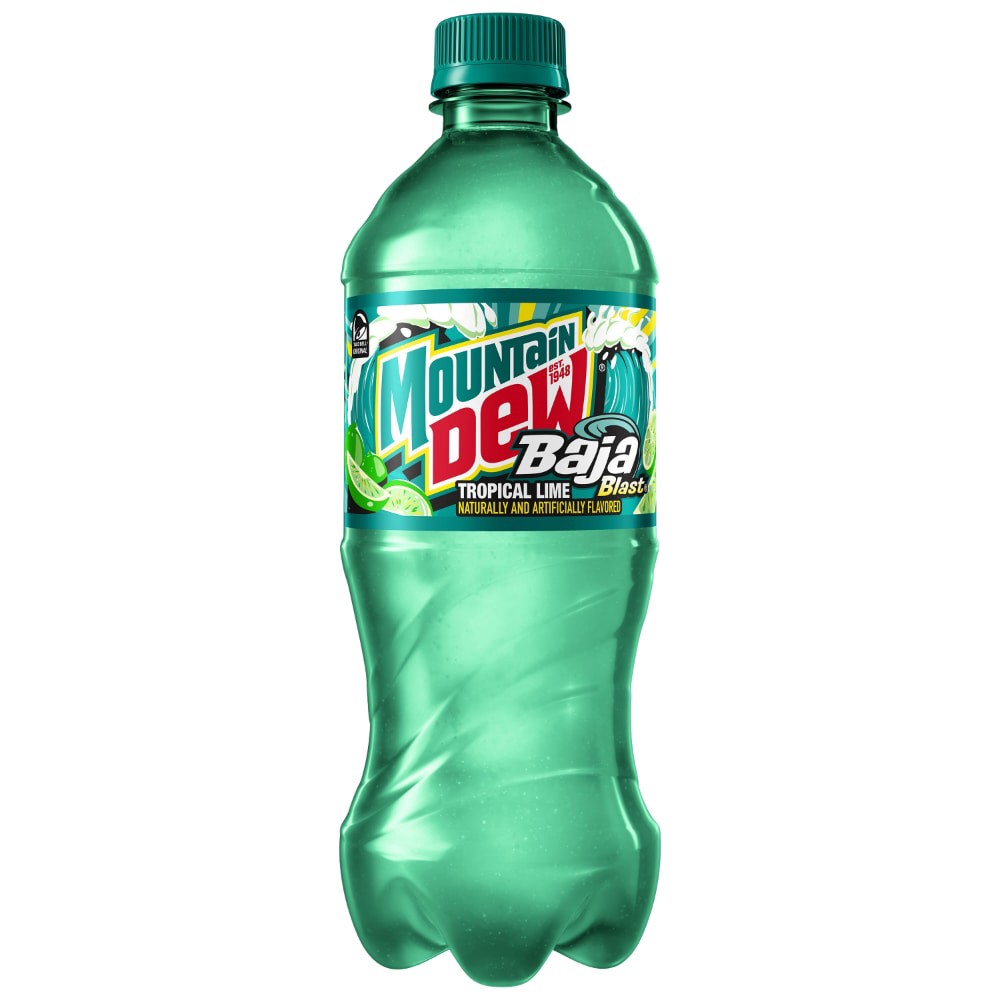 slide 1 of 1, Mountain Dew 20 - fl oz Baja Blast Soft Drink, 1 ct