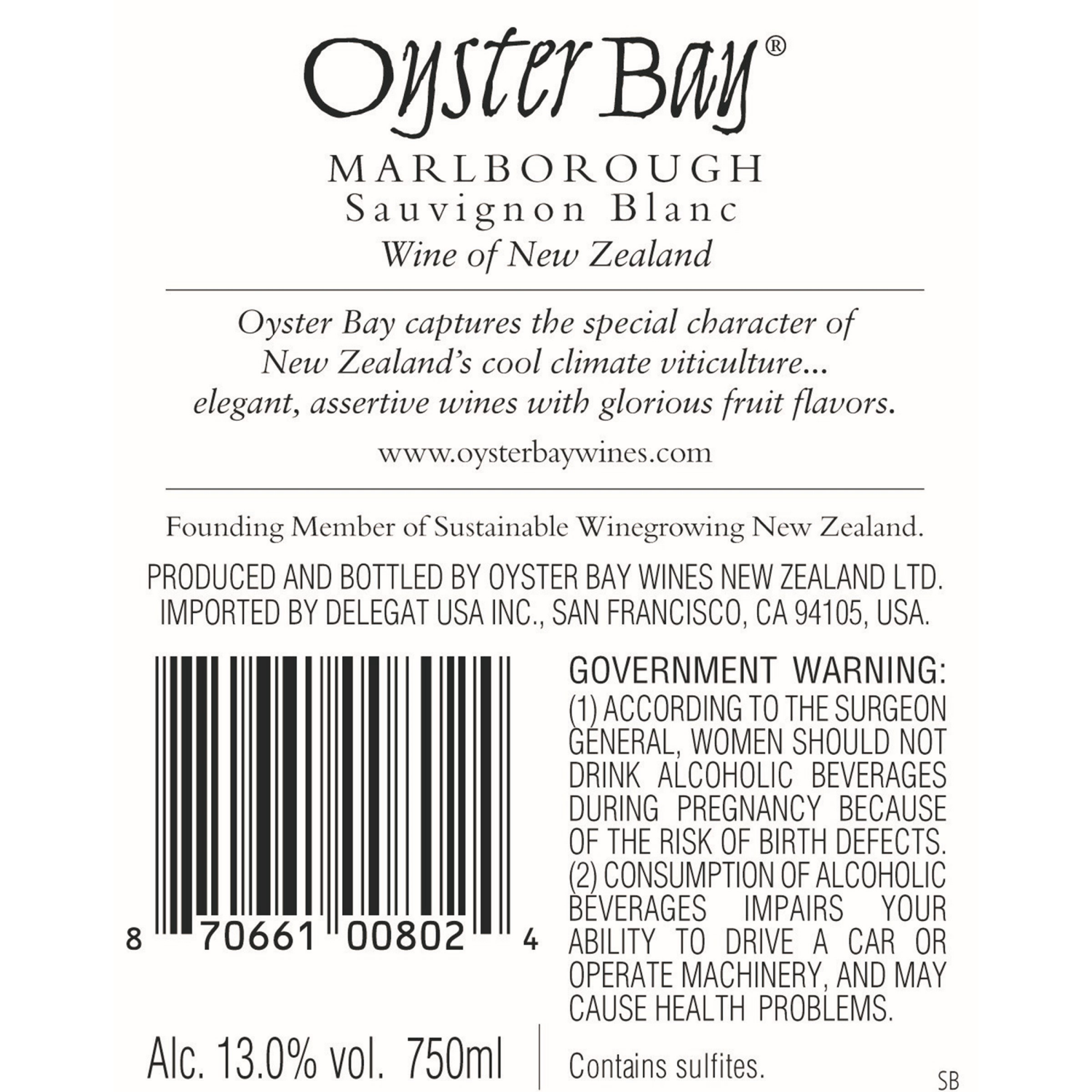 slide 3 of 8, Oyster Bay Marlborough Sauvignon Blanc 750 ml, 750 ml