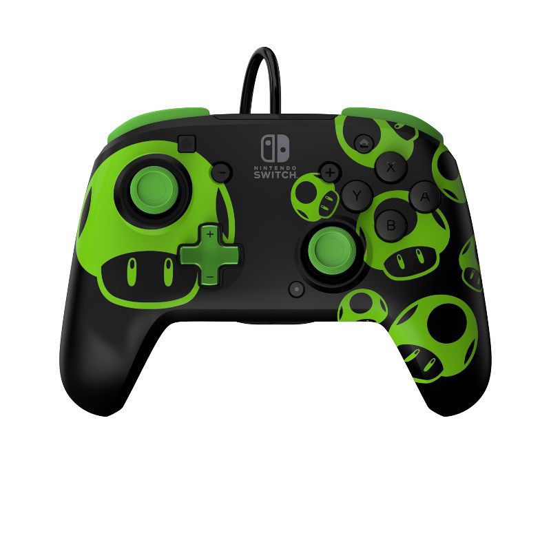 slide 1 of 1, PDP Rematch Wired Gaming Controller for Nintendo Switch - 1Up Glow in the Dark, 1 ct