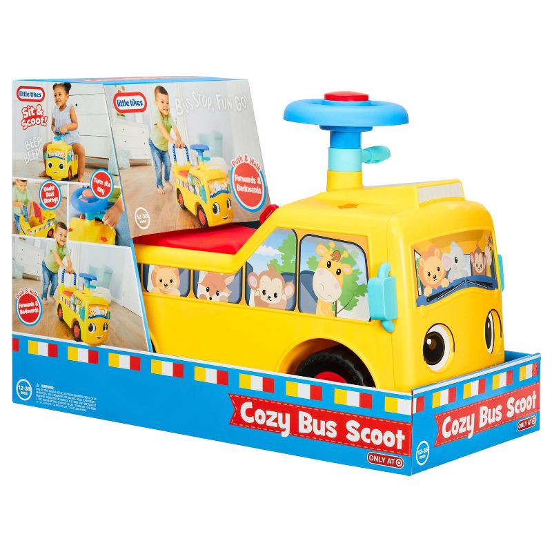 slide 3 of 5, Little Tikes Cozy Scoot Bus Ride-on, 1 ct