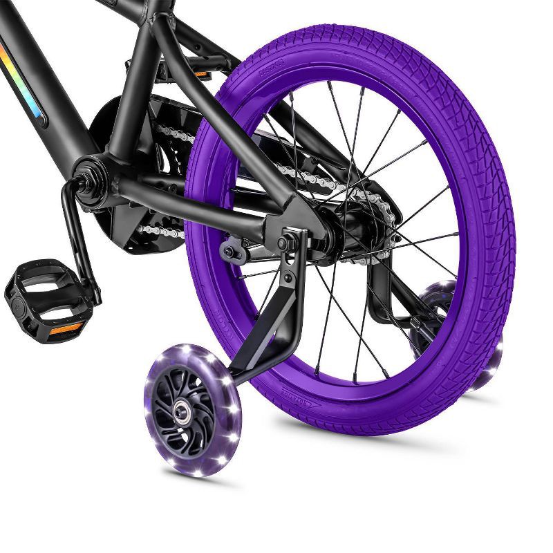 slide 6 of 11, Jetson Light Rider 16" Kids' Light Up Bike - Black/Purple: Adjustable Handlebar & Seat, 1 ct