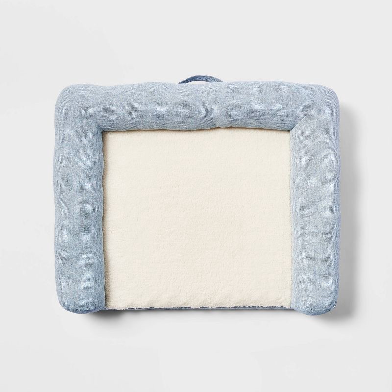 slide 2 of 3, Sofa Bolster Dog Bed - M - Light Blue - Boots & Barkley, 1 ct