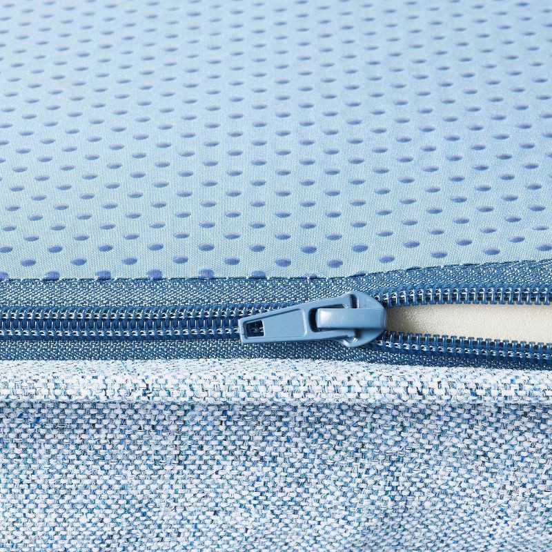 slide 3 of 3, Sofa Bolster Dog Bed - M - Light Blue - Boots & Barkley, 1 ct