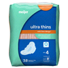 slide 10 of 21, Meijer Ultra Thin With Flexi Wings, Overnight Absorbency, Size 4, 38 ct