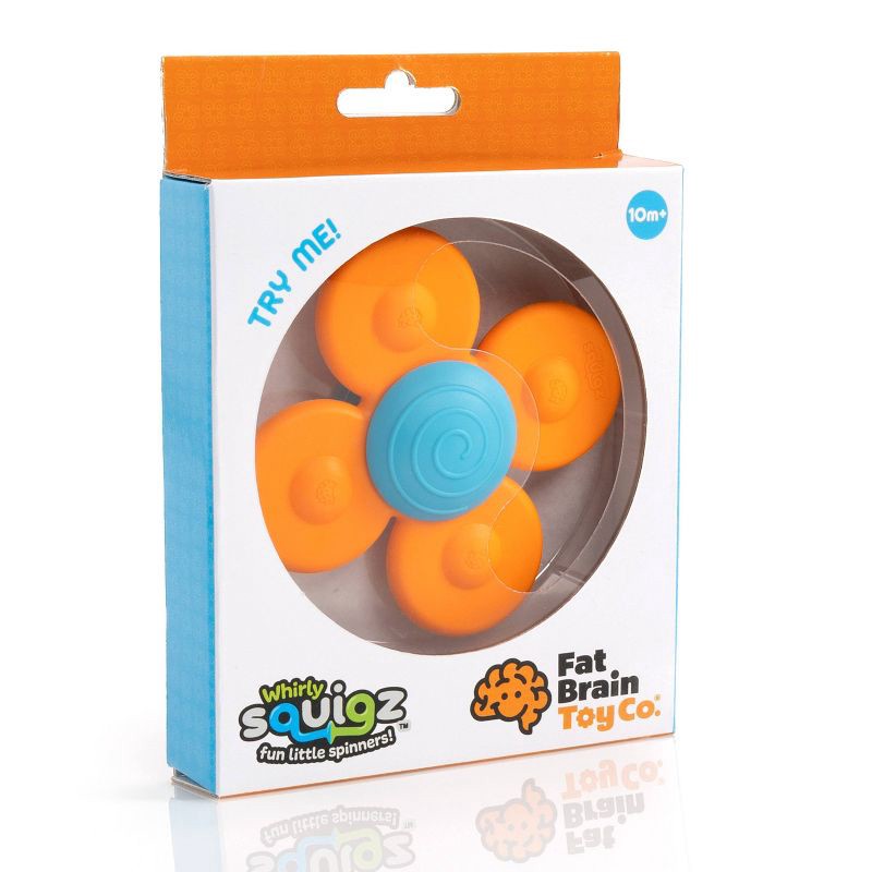 slide 3 of 4, Fat Brain Toys Whirly Squigz Suction Cup Silicone Spinner Toy, 1 ct