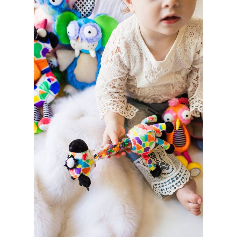 slide 5 of 7, Inklings Jaffy the Fringed Footed Giraffe Baby Rattle and Shaker Plush Toy, 1 ct