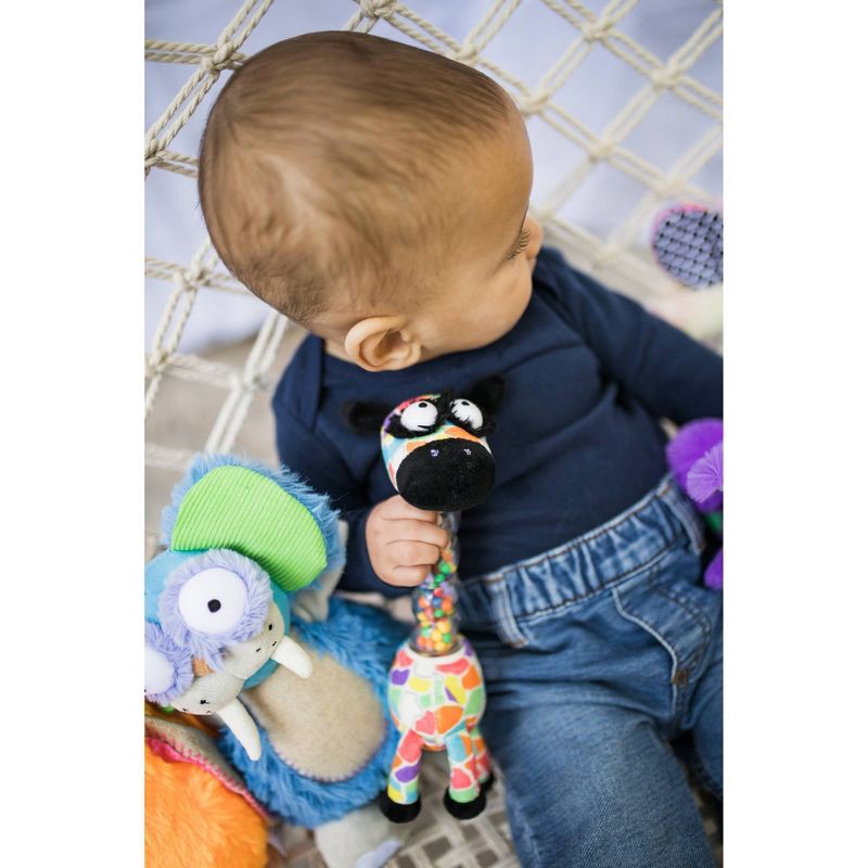 slide 6 of 7, Inklings Jaffy the Fringed Footed Giraffe Baby Rattle and Shaker Plush Toy, 1 ct