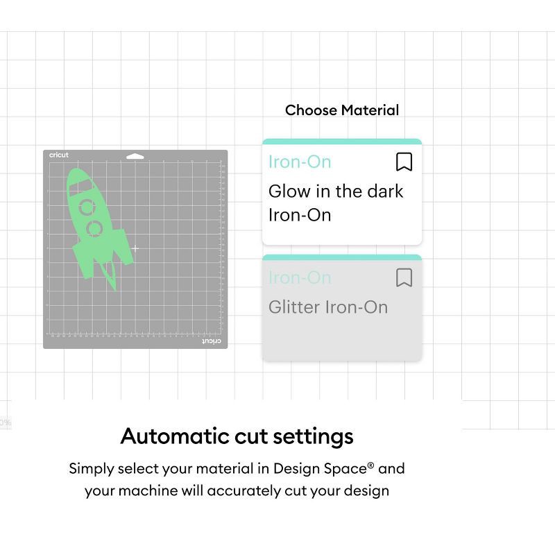 slide 4 of 7, Cricut Glow in The Dark 12"X24" Iron-On Vinyl White, 1 ct