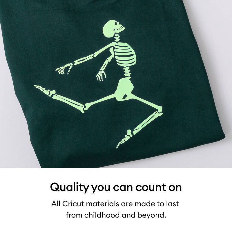 slide 6 of 7, Cricut Glow in The Dark 12"X24" Iron-On Vinyl White, 1 ct