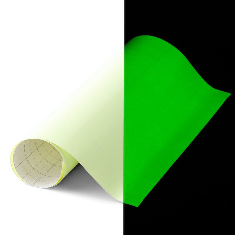 slide 2 of 6, Cricut Glow in The Dark Removable 12"X24" Vinyl Light Green, 1 ct