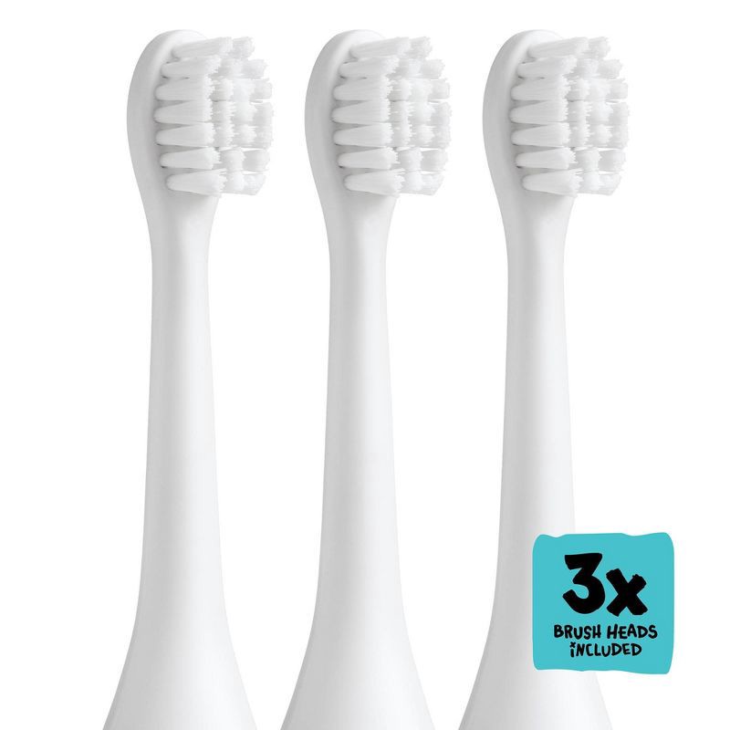 slide 6 of 7, Made by Dentists Kids' Rechargeable Electric Toothbrush with 2 Replacement Toothbrush Heads - Shark, 1 ct