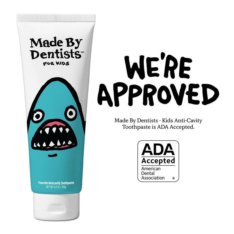 slide 5 of 5, Made by Dentists Kids' Shark Fluoride Anticavity Toothpaste - Watermelon - 4.2oz, 4.2 oz