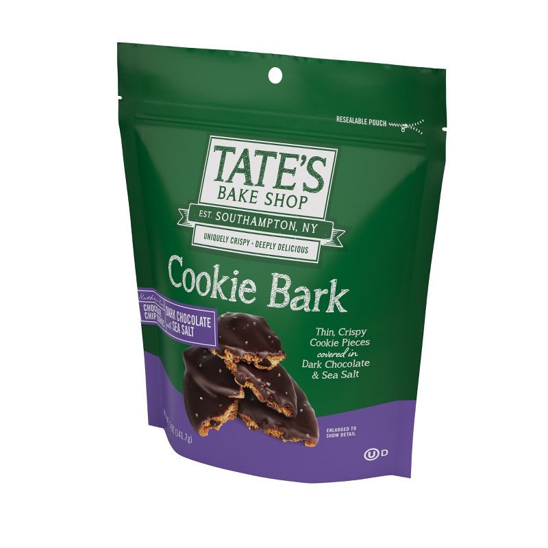 slide 7 of 12, Tate's Bake Shop Cookie Bark Dark Chocolate with Sea Salt - 5oz, 5 oz