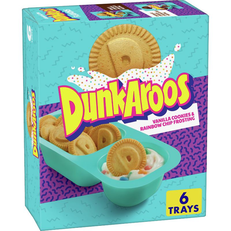 slide 1 of 5, Dunkaroos Vanilla Cookies & Rainbow Chip Frosting - 6oz/6ct, 6 ct; 6 oz