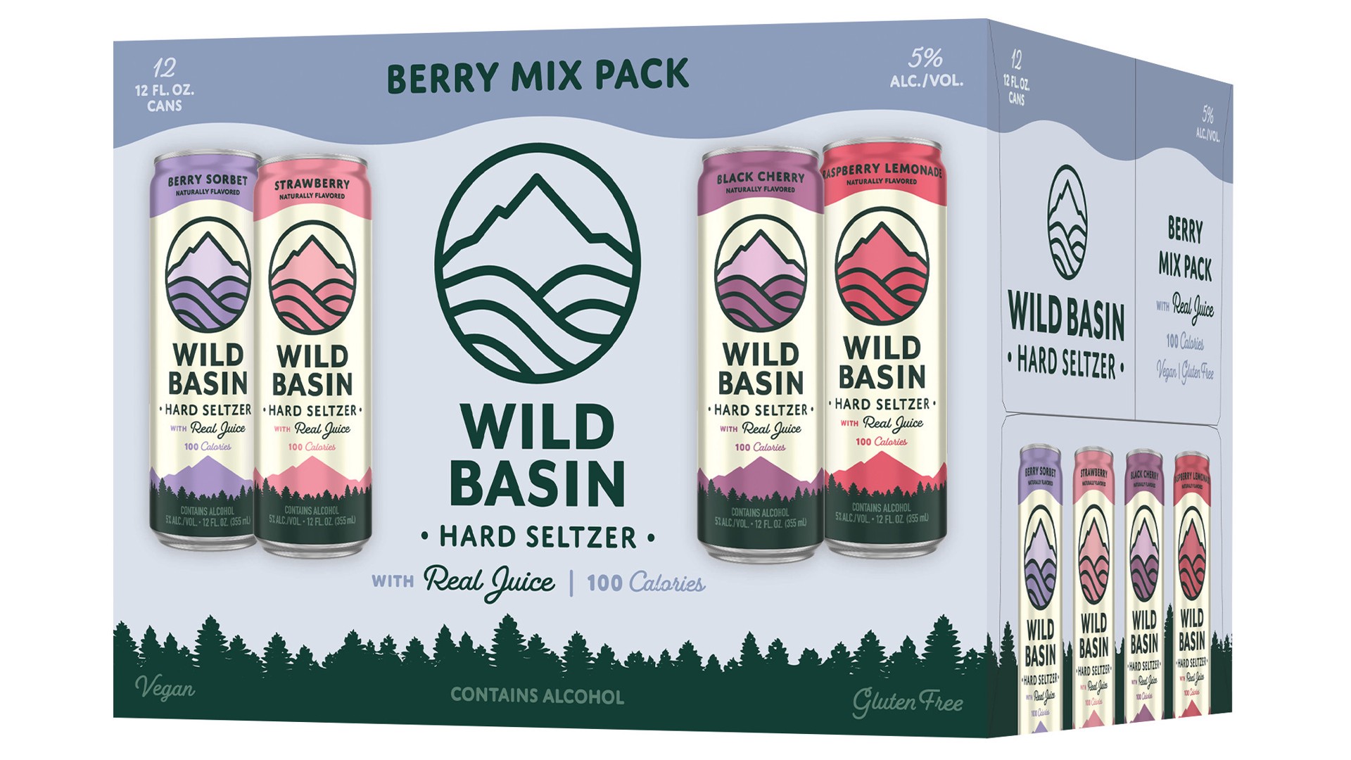 slide 3 of 10, Wild Basin Hard Seltzer Berry Mix Pack 12 Pack 12 fl oz Can, 12 ct; 12 fl oz