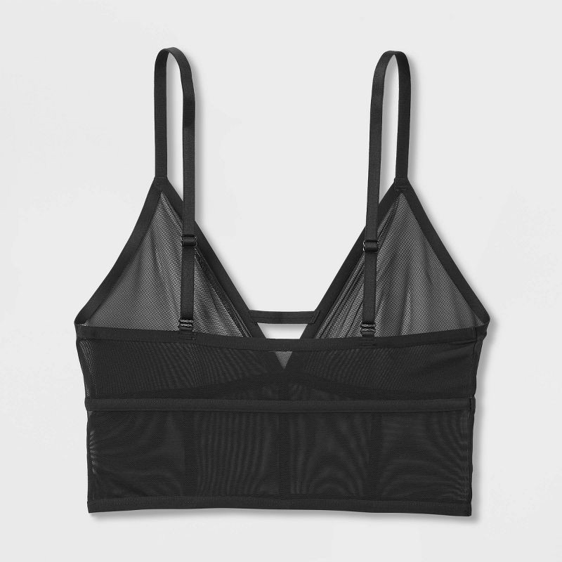 slide 7 of 7, Women's Mesh Longline Bralette - Auden™ Black XL, 1 ct