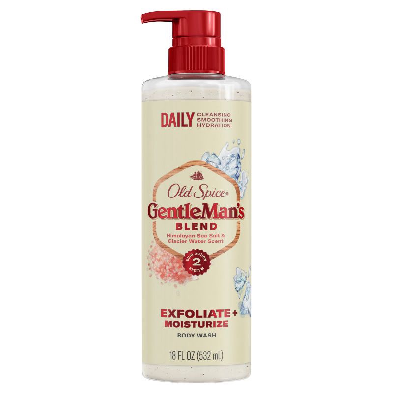 slide 1 of 7, Old Spice Gentleman's Blend Exfoliating Body Wash - Himalayan Sea Salt - 18 fl oz, 18 fl oz